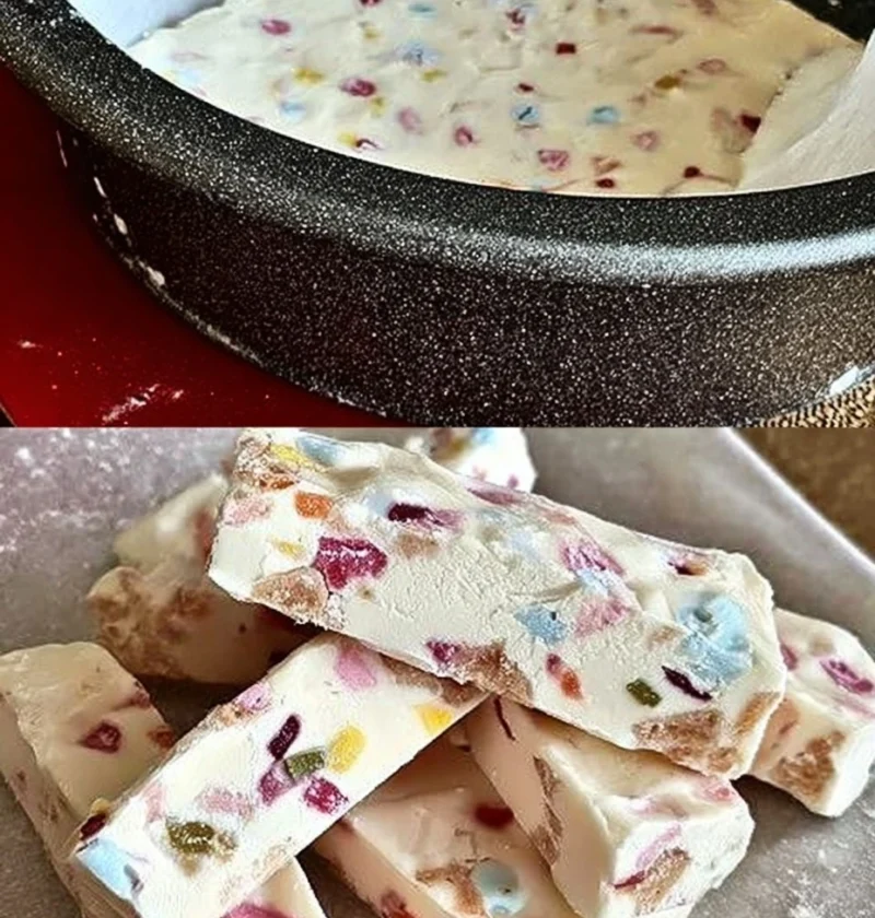 Fouringredient Nougat Bars Chewy Festive