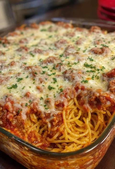 Freshly Baked Spaghetti Casserole Recipe Easy Homemade Spaghetti Casserole Best Cheese For Spaghetti Casserole Healthy Spa...