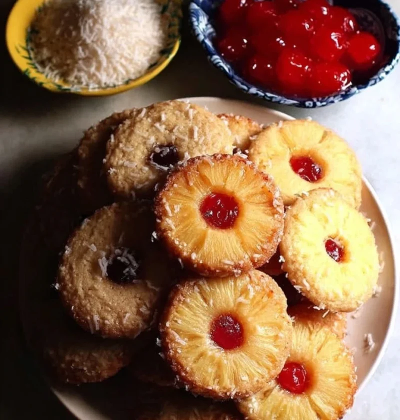 Pineapple Upside Down Sugar Cookies