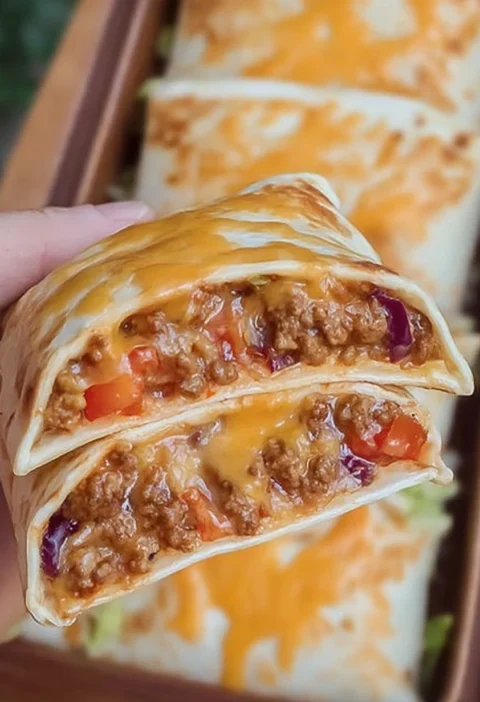 Loaded Cheesy Pocket Tacos Recipe