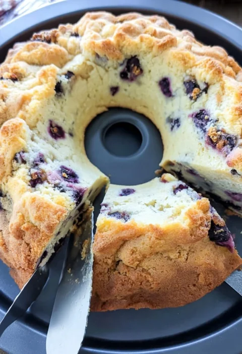 Sour Cream Blueberry Coffee Cake